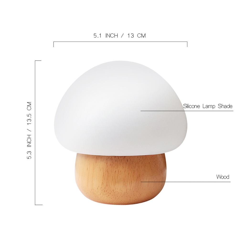 Champi - Holzsockel-Pilzlampe