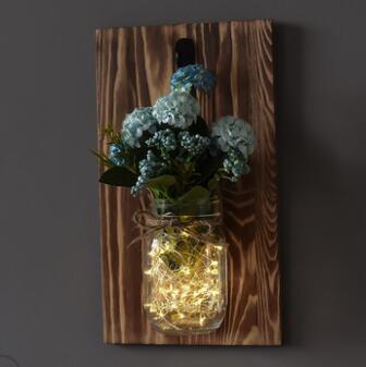 Jinx - Wandmontiertes Lichterketten-Einmachglas